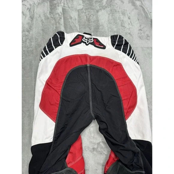 Vintage Fox Racing 180 Pants Mens 36 Red Black White Motocross Bike Leather Y2K - Picture 10 of 16